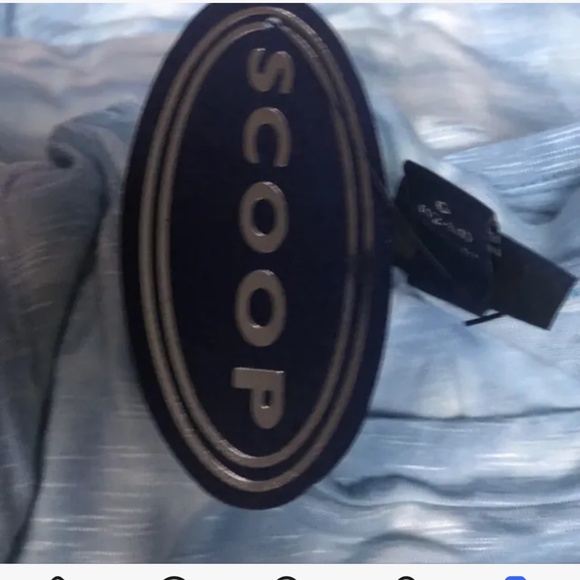 Scoop NYC Women’s Fluttered Sleeve Blue/White Tiered Dress Large (12-14) NEW - Picture 9 of 10